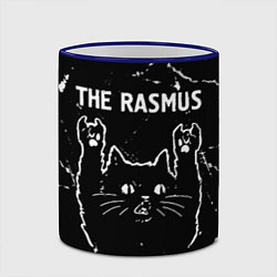 Кружка 3D Группа The Rasmus и рок кот, цвет: 3D-синий кант — фото 2