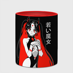 Кружка 3D Японская ведьма, цвет: 3D-белый + красный — фото 2