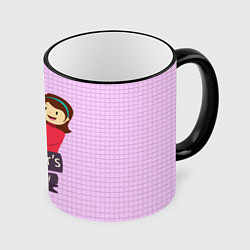 Кружка 3D Happy Mothers Day - картинка, цвет: 3D-черный кант