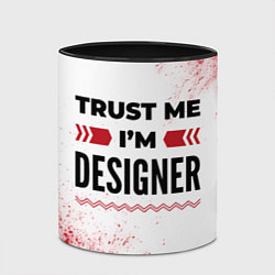 Кружка 3D Trust me Im designer white, цвет: 3D-белый + черный — фото 2