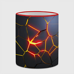 Кружка 3D Вулканическая активность, цвет: 3D-красный кант — фото 2