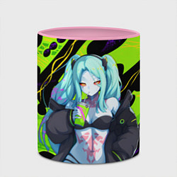 Кружка 3D Ребекка - органический зеленый, цвет: 3D-белый + розовый — фото 2