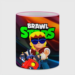 Кружка 3D Buster Brawl stars, цвет: 3D-розовый кант — фото 2