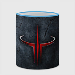 Кружка 3D Quake 3 arena, цвет: 3D-небесно-голубой кант — фото 2