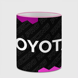 Кружка 3D Toyota pro racing: надпись и символ, цвет: 3D-розовый кант — фото 2