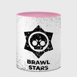 Кружка 3D Brawl Stars с потертостями на светлом фоне, цвет: 3D-белый + розовый — фото 2