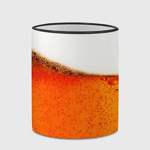Кружка цветная Тёмное пиво / 3D-Черный кант – фото 2