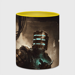 Кружка 3D Айзек Кларк Dead space remake, цвет: 3D-белый + желтый — фото 2