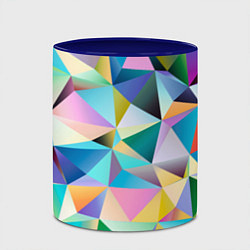 Кружка 3D Полигональная текстура, цвет: 3D-белый + синий — фото 2