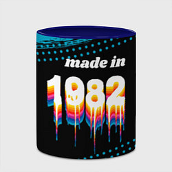 Кружка 3D Made in 1982: liquid art, цвет: 3D-белый + синий — фото 2