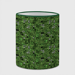 Кружка 3D Милитари иероглифы, цвет: 3D-зеленый кант — фото 2