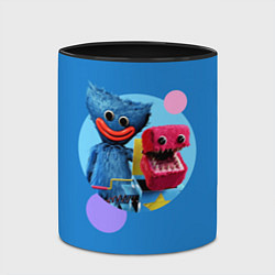 Кружка 3D Poppy Playtime Хагги Вагги и Бокси Бу, цвет: 3D-белый + черный — фото 2