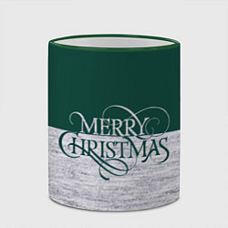 Кружка 3D Merry Christmas зелёный, цвет: 3D-зеленый кант — фото 2