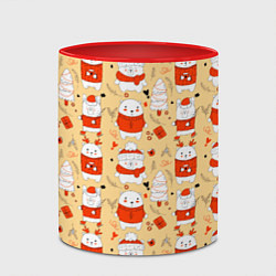 Кружка 3D New year bears, цвет: 3D-белый + красный — фото 2
