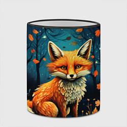 Кружка 3D Лиса в Folk Art стиле, цвет: 3D-черный кант — фото 2