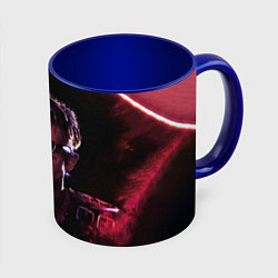 Кружка 3D Кибер Сайонара, цвет: 3D-белый + синий