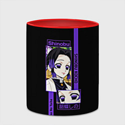 Кружка 3D Шинобу Кочо: Клинок, рассекающий демонов, цвет: 3D-белый + красный — фото 2
