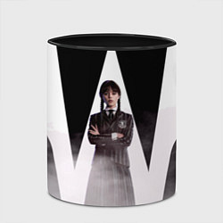 Кружка 3D W wednesday addams, цвет: 3D-белый + черный — фото 2