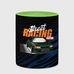 Кружка 3D Street Racing Japan, цвет: 3D-белый + светло-зеленый — фото 2