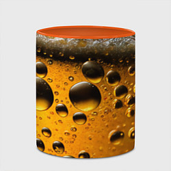 Кружка 3D Пиво пенное светлое, цвет: 3D-белый + оранжевый — фото 2