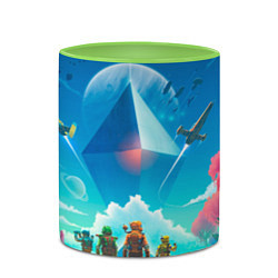 Кружка 3D No Mans Sky, цвет: 3D-белый + светло-зеленый — фото 2