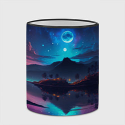 Кружка 3D Ночное небо, пейзаж, цвет: 3D-черный кант — фото 2