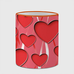 Кружка 3D Святой Валентин для твоих любимых, цвет: 3D-оранжевый кант — фото 2