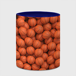 Кружка 3D Баскетбольные мячи, цвет: 3D-белый + синий — фото 2