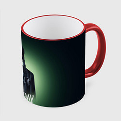 Кружка 3D Wednesday green, цвет: 3D-красный кант