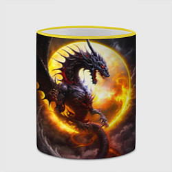 Кружка 3D Звездный дракон, цвет: 3D-желтый кант — фото 2