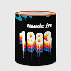 Кружка 3D Made in 1983: liquid art, цвет: 3D-оранжевый кант — фото 2