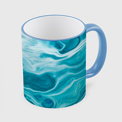 Кружка 3D Морской бриз, цвет: 3D-небесно-голубой кант