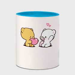 Кружка 3D Плюшевое признание в любви, цвет: 3D-белый + небесно-голубой — фото 2