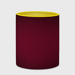 Кружка 3D Марсала темная, градиент, цвет: 3D-белый + желтый — фото 2