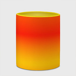 Кружка 3D Переливы оранжевого, цвет: 3D-белый + желтый — фото 2