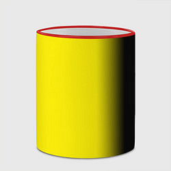 Кружка 3D И черный и желтый, цвет: 3D-красный кант — фото 2