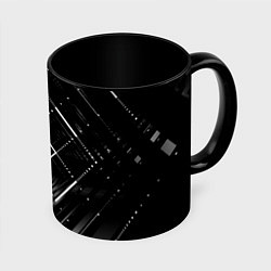 Кружка 3D Hexagon Black, цвет: 3D-белый + черный