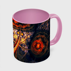Кружка 3D Fractal illusion, цвет: 3D-белый + розовый