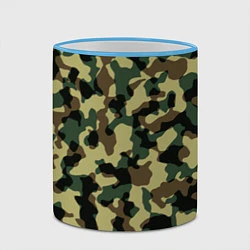 Кружка 3D Военный камуфляж, цвет: 3D-небесно-голубой кант — фото 2