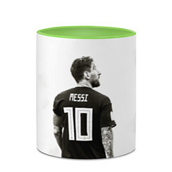Кружка 3D 10 Leo Messi, цвет: 3D-белый + светло-зеленый — фото 2