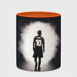 Кружка 3D Leo Messi 10, цвет: 3D-белый + оранжевый — фото 2
