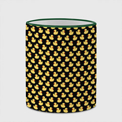 Кружка 3D Очень много уток, цвет: 3D-зеленый кант — фото 2