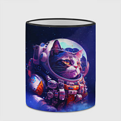 Кружка 3D Кот в космическом скафандре, цвет: 3D-черный кант — фото 2