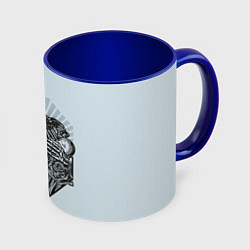 Кружка 3D Концепция татуировки цикано, цвет: 3D-белый + синий
