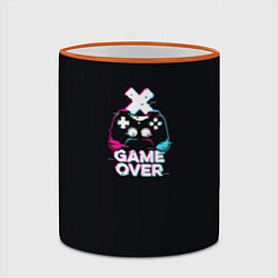 Кружка 3D Надпись game over, цвет: 3D-оранжевый кант — фото 2
