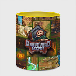 Кружка 3D Graveyard Keeper геймплей, цвет: 3D-белый + желтый — фото 2