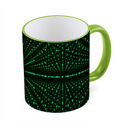Кружка 3D Цифровое пространство, цвет: 3D-светло-зеленый кант