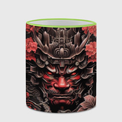 Кружка 3D Японский демон самурай, цвет: 3D-светло-зеленый кант — фото 2