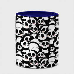 Кружка 3D Чёрно-белые панды, цвет: 3D-белый + синий — фото 2