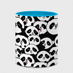 Кружка 3D Весёлые панды, цвет: 3D-белый + небесно-голубой — фото 2